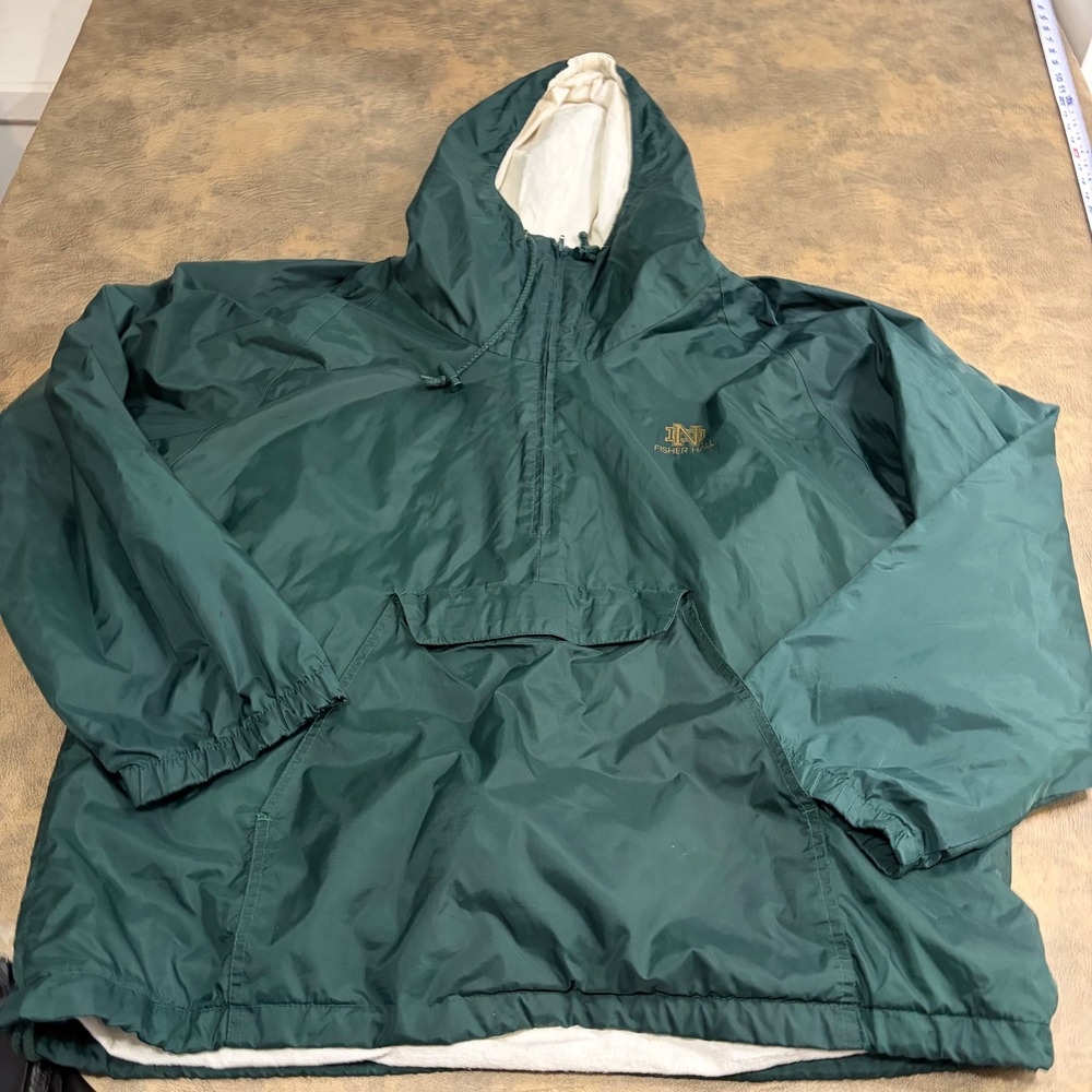 Tri-Mountain Anorak Pullover Mens 2XL Green Notre Dame Fisher Hall Regatta Staff